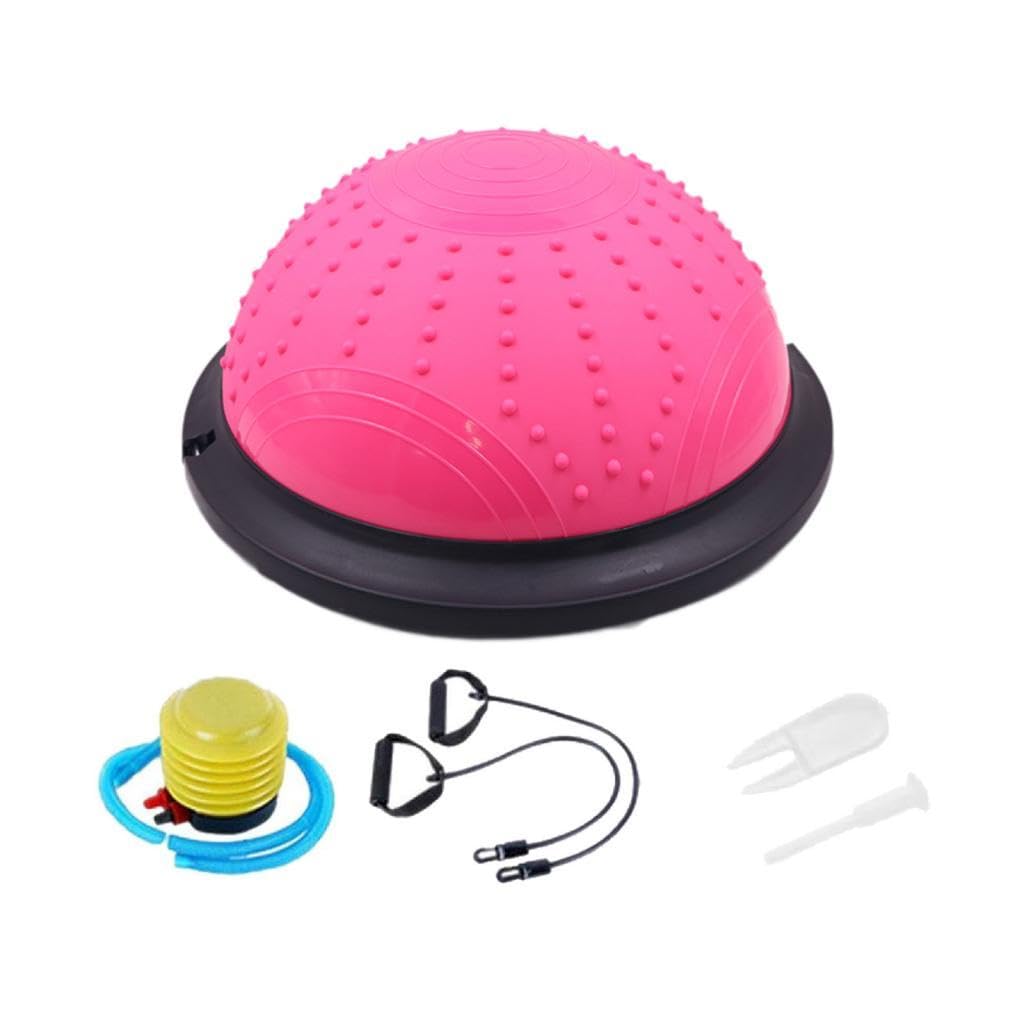 Balance Ball Non Slip Half Exercise Ball for Home Gym Equipment Sports Dance Pink | Exercise Balls | Fitness Equipment & Gear | Fitness Running & Yoga-image-26