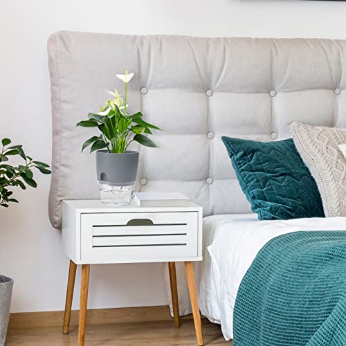 Johotone Self Watering Plant Pots Indoor Plastic Plant Pot Water Storage Modern Decorative Planter for Garden House Plants Flowers Grey 4 Pcs 6 * 7.1 Inch - Image 3