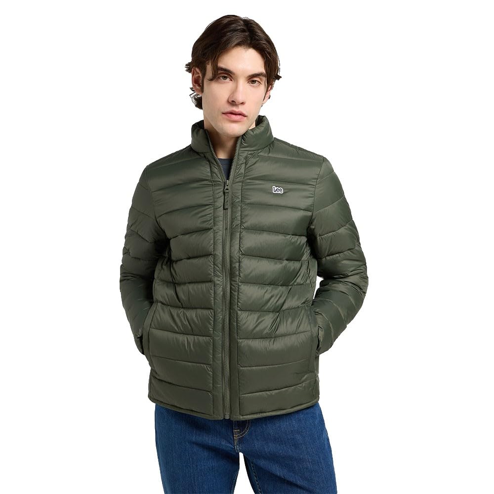 Lee - Chaqueta Hombre - Corte Regular - Stand Collar Puffer - Negro