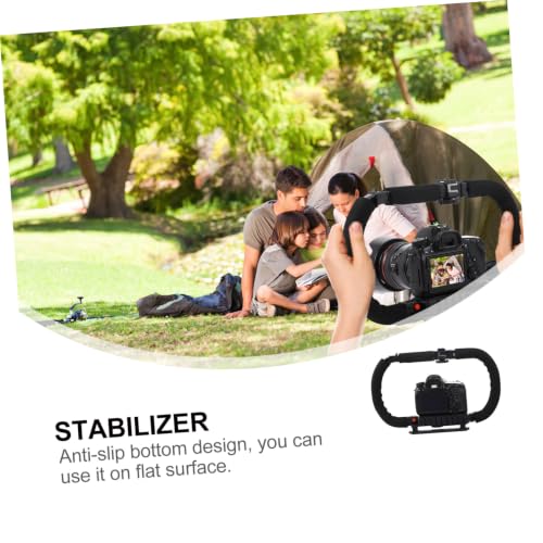 Image of Angoily Handheld Camera Stabilizer and Video Support Grip for DSLR and Smartphone Filming with Dual Side Handles, Foldable Design for Professional Video Shooting and Vlogging Equipment