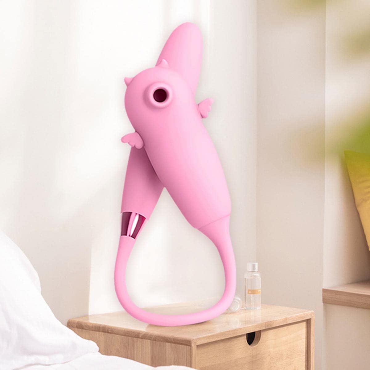 Vibratori Giocattoli per Donna, Vibratore Sessuale Spinta Capezzolo Stimolatore Clitorideo Giocattoli, Riscaldamento Intelligente 9 Frequenza Succhiamento e 6 Velocità Modalità Pink