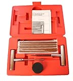 Reifenreparaturset Reparatur Reifen für LKW Traktor inkl. 35 Vulkanisierstreifen, Fettdose, stabiles Werkzeug im roten Koffer