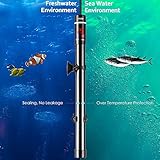 Angzhili 50-500W Aquarium Heater,LED Display Submersible Titanium Fish Tank Heaters Thermostat with External Thermostat Controller (300 W) - Image 2