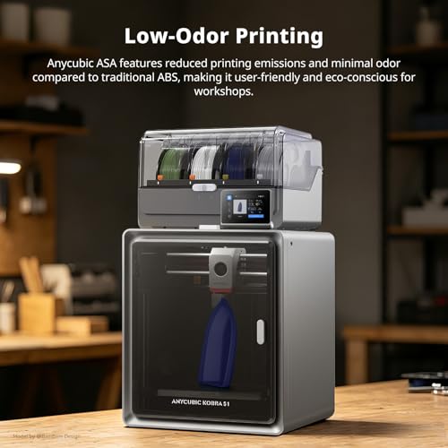 Image of ANYCUBIC ASA Filament 1.75mm, Weather & Heat Resistant, 3D Printer Filament Suitable for Printing Outdoor Functional Parts, Dimensional Accuracy + /- 0.02mm, 1KG Reusable Spool, Olive Green