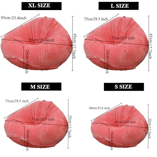Bestenrose Cover without filler Bean Bag Cover Bean Bags Chair without Filling Stuffed Animal Storage Washable Soft Plush Sofa Cover (Coffee - Image 3