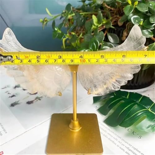 Alas de cuarzo transparente natural de alta pureza con detalles tallados a mano 3