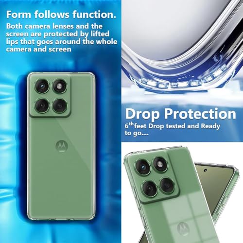 Image of Crystal Clear Back Case for Motorola Moto Edge 70 5G | Raised Bumps for Camera & Screen Protection | Clear Soft Silicone Back Case Cover for Motorola Moto Edge 70 5G (TPU | Transparent)