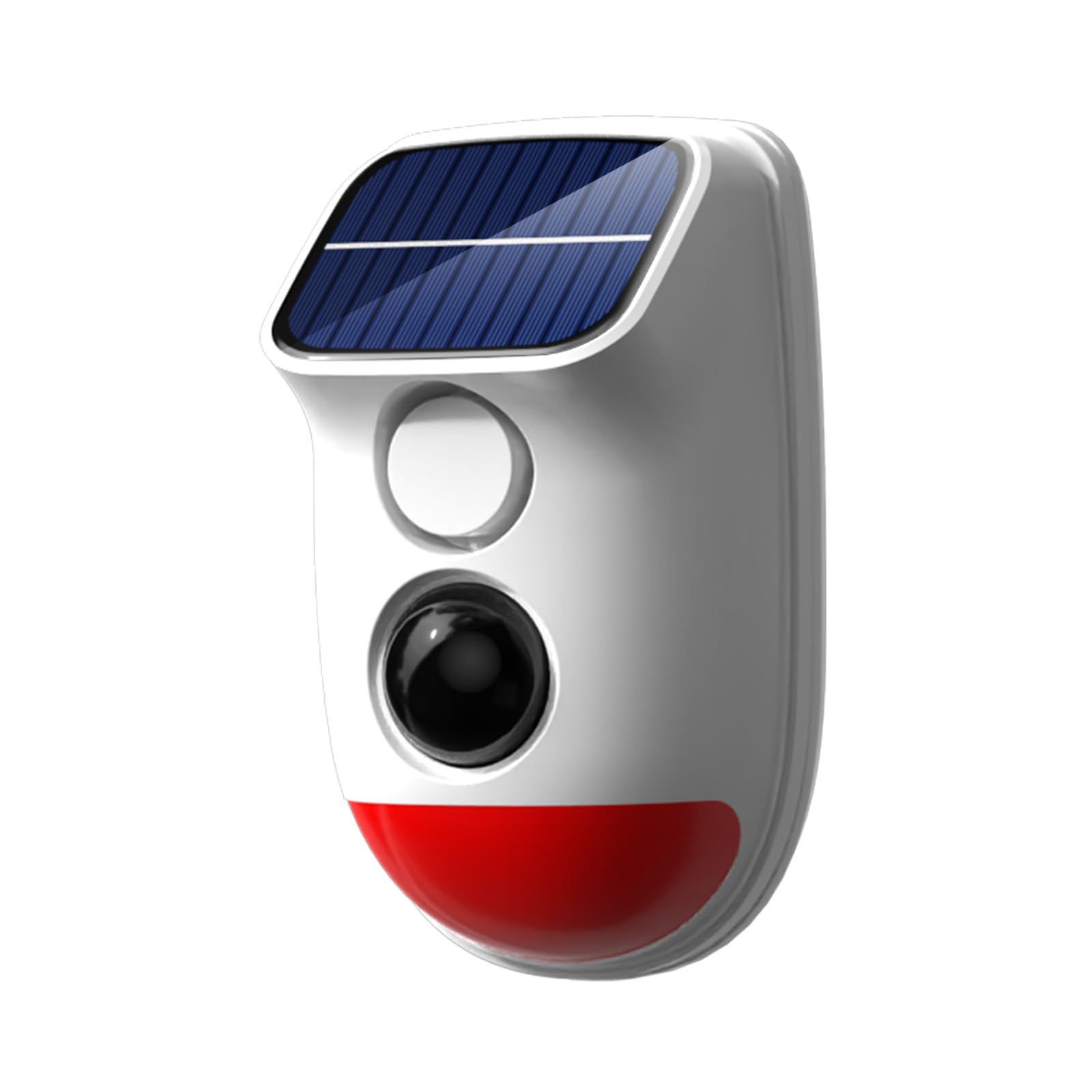Solar Bewegungsmelder Alarm - 120dB IP65 Wasserdicht Sicherheitssirene mit Stroboskoplicht, 3 Modi für Garten/Bauernhof/Haus, 5-8 Meter Haustierfreundliche Erkennung (Summeralarm)