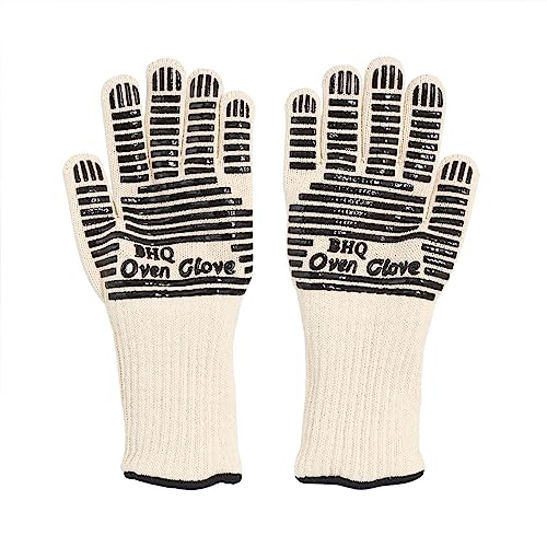 VIP Pioneer Safety Calor 1 Pair 33cms Length BBQ Gloves Heat Resistant Oven Mitts Gloves Kitchen Non-Slip Potholder Barbecue Accessories for Cooking Baking Weber Charcoal Briquettes Pizza, 33cms