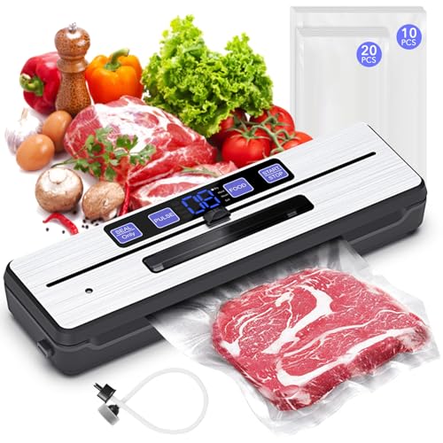 Food Vacuum Sealer Machine + 30 Vacuum Bags, 7-in-1...