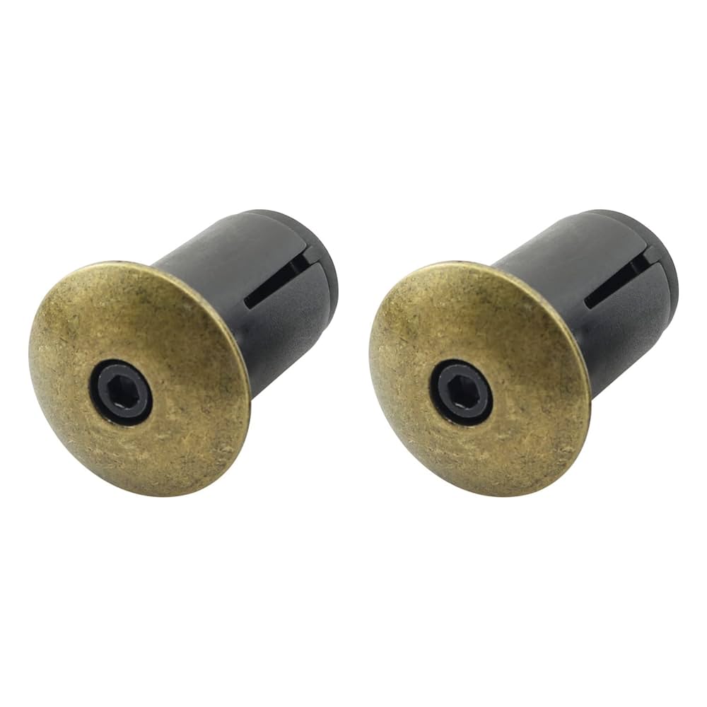 Amazon | WHYHKJ バーエンドプラグ 1ペア ブロンズ 自転車