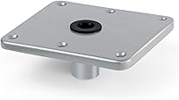 CLLOMAGY Heavy Duty Stainless Steel Boat Seat Pedestal Base Mount - 4x8" Plate for 3/4" Pin Post Socket, Fits Pontoon Fishing Bass Jon Boats