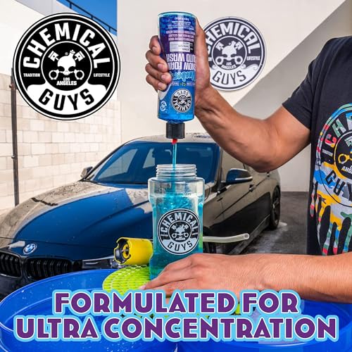 Image of Chemical Guys, Blueberry Snow Foam Car Wash Soap for Foam Cannons, 64 oz | High-foaming pH-balanced suds for cannons, guns or buckets, gentle on wax and coatings