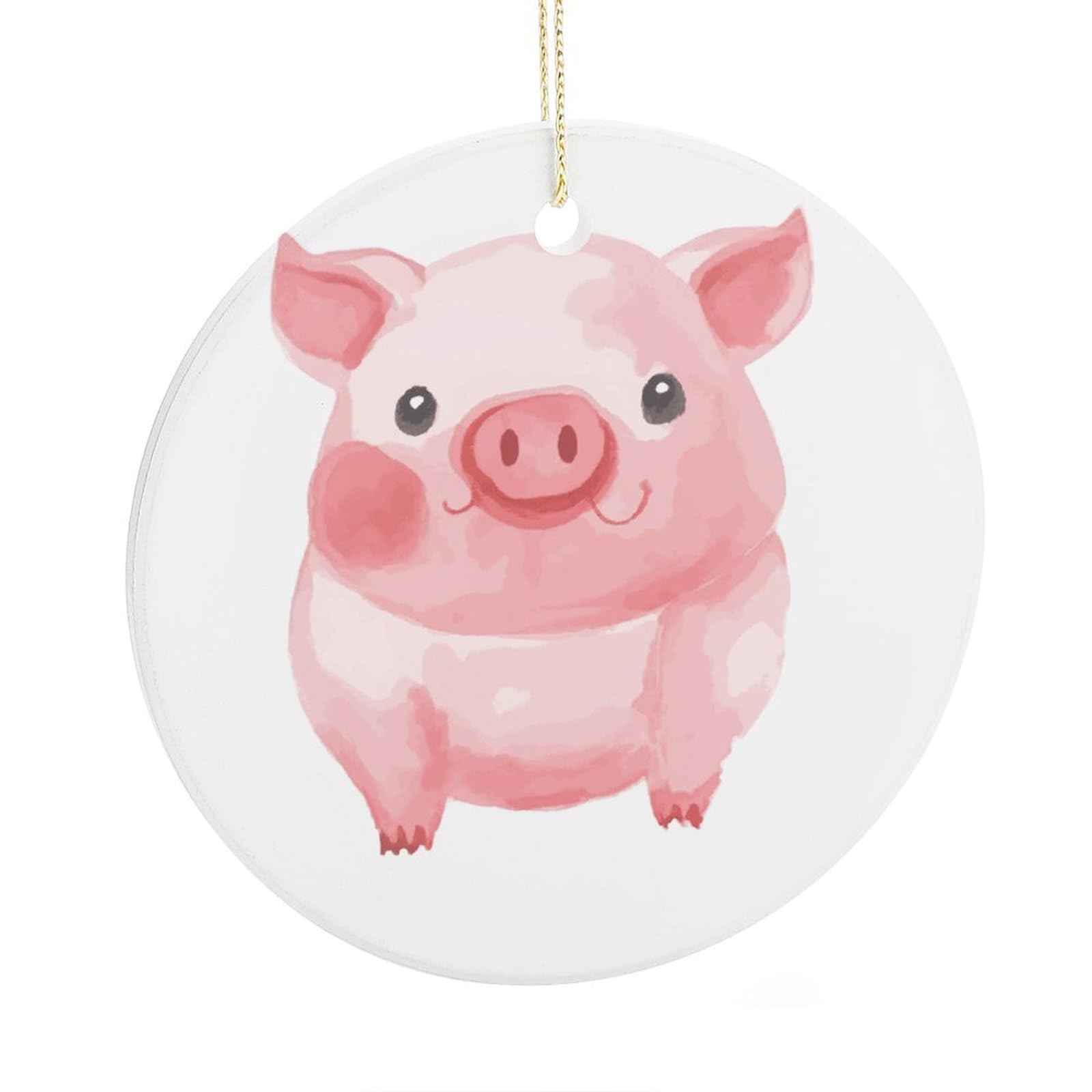 Adfgyerh Style Smiling (25) Ceramic Circular Pendant,2.9 Inch，Hanging Ornament，Gift Exchange Idea Round Ceramic Ornament,For Mom And Daughter，For Home Indoor Outdoor Decor.