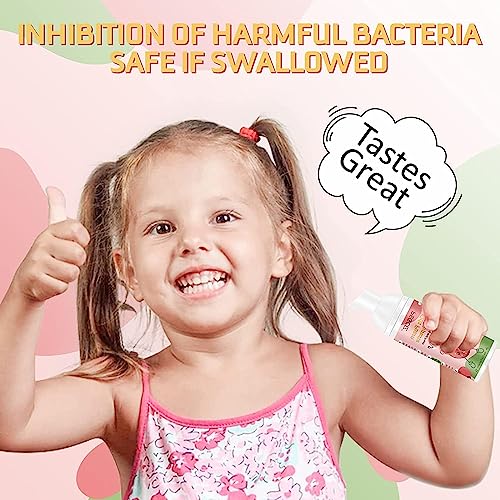 Zahnpasta Kinder Schaumzahnpasta für Kinder 2 x 60 ml, Besondere Kariesschutz für Milchzähne Kinderzahnpasta ohne Fluorid, Zahnaufhellung Zahnpasta für Kinder (Erdbeere+Blaubeere) – Bild 7