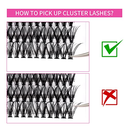 Wimpern Einzeln Cluster für Wimpernverlängerung 30D 0.07 D Curl Mix 8-16mm Individuelle Cluster Künstliche Wimpern Wimpernbüschel für Anfänger