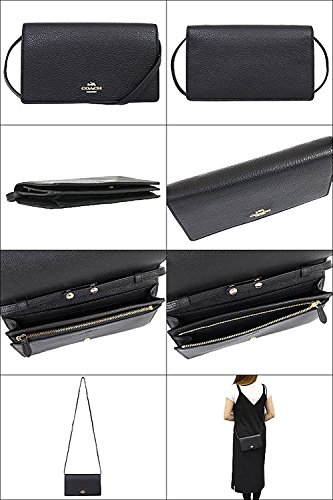 Coach Foldover Clutch Crossbody Bag, Black, One Size #TOP2