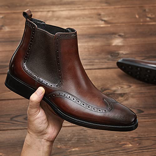 Image of Men's Chelsea Boots Mens Genuine Leather Dress Boots