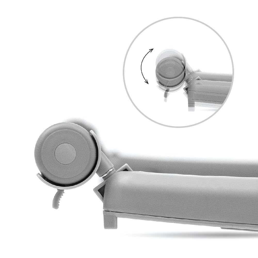 Asalvo Calm Minicuna para Bebé con Sistema de Fijación a la Cama, Colchón con Funda, Altura Ajustable y Laterales Ventilados, Minicuna Colecho Dormir Cerca del Bebé, Desde 0 Meses hasta 9 kg, Gris
