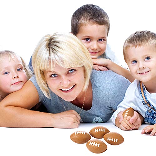 Blulu 30 Packs Mini Football Sports Stress Ball, Mini Foam Sports Ball, Foam Sports Ball For School Carnival Reward, Chrismas Party Bag Gift Fillers (Brown) #TOP4