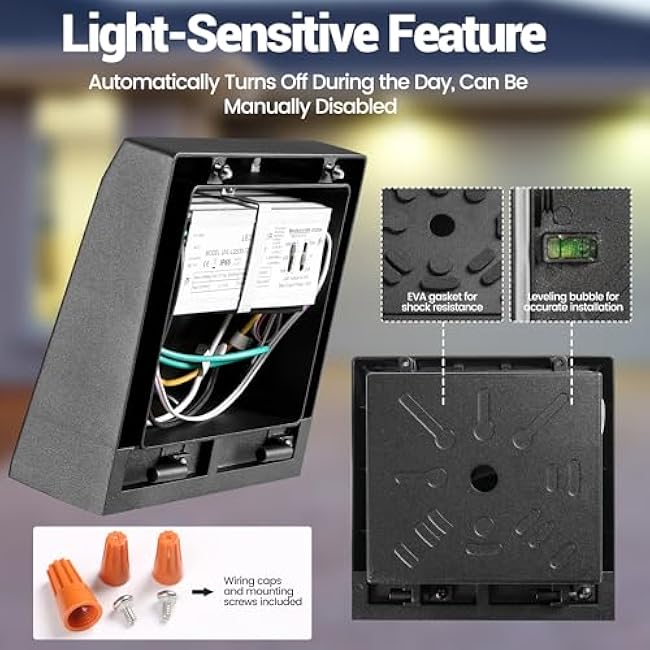 LED Wall Pack Light Wall Light Security Fixture 3 Wattage Options 3 CCT Options