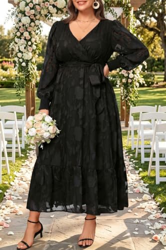 Image of Pinup Fashion Plus Size Wedding Guest Formal Cocktail A Line Long Dress