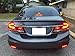iJDMTOY Red Lens 60-SMD LED Bumper Reflector Lights Compatible With 2013-2015 Honda Civic Sedan, Function as Tail, Brake & Rear Fog Lamps