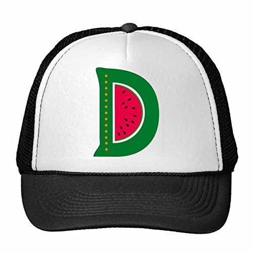 Casquette de camionneur enfant lettre D et pastèque colorée