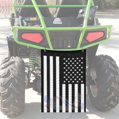 OIEKUN 26x22 UTV ATV Mesh Trash Bag Sak It Mesh Trash Bag for UTV Universal UTV Trash Storage Sack Compatible With Polaris RZR Can-Am CFmoto Teryx Kawasaki Golf Cart Arctic Cat (American Flag)