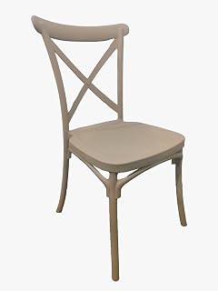 Silla Crossback Polipropileno diseño Eventos Beige 90 x 48 x 49 cm