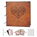 SiCoHome Photo Album,Scrapbook,Scrapbooking with Scrapbook Storage Box,Supplies and Sheet Protectors,Heart Printed Surface