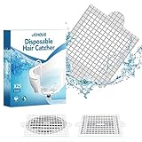 Disposable Shower Drain Hair Catcher, 4.1 Inch Flat Shower Drain Cover Mesh Stickers, 25 Pack