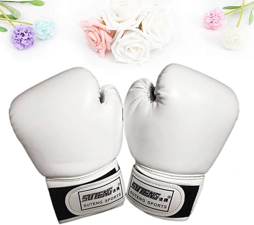 Miniatura 3 de Garneck Guantes de boxeo para niños, guantes de entrenamiento, guantes de entrenamiento Junior Punch PU cuero relleno de esponja para niños pequeños