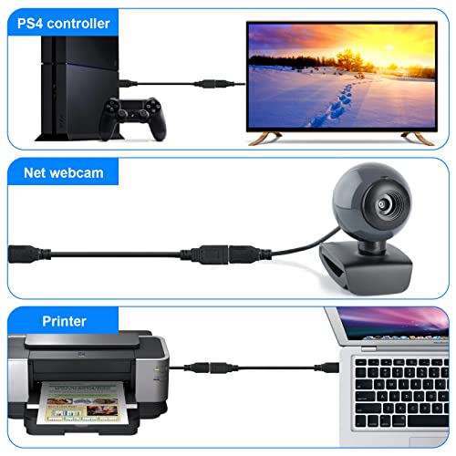 Image of USB 3.0 USB Male A to Female A High Speed Standard USB Extension Cable - Extender to USB Hub,Black 8 Inch
