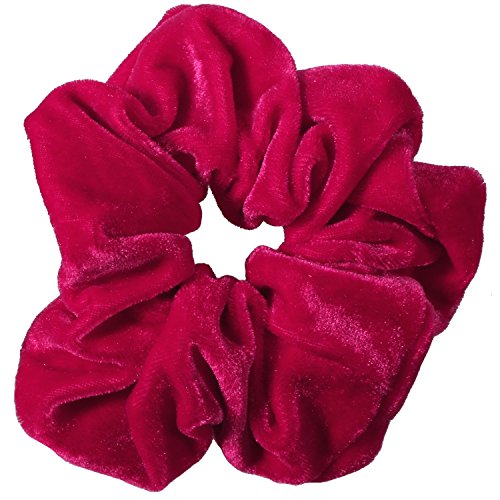 Elastico per capelli in velluto, colore: fucsia