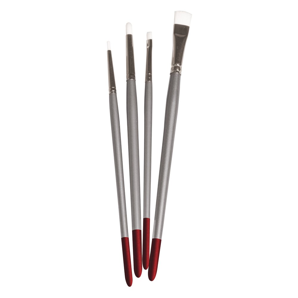 RAYHER 37058000 Brush Set Fabric Painting, FSC 100%, Assorted, Pack of 4 Pieces)