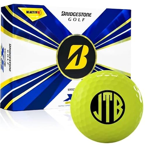 Bridgestone 2022 Tour B XS Yellow Monogram Golf Balls