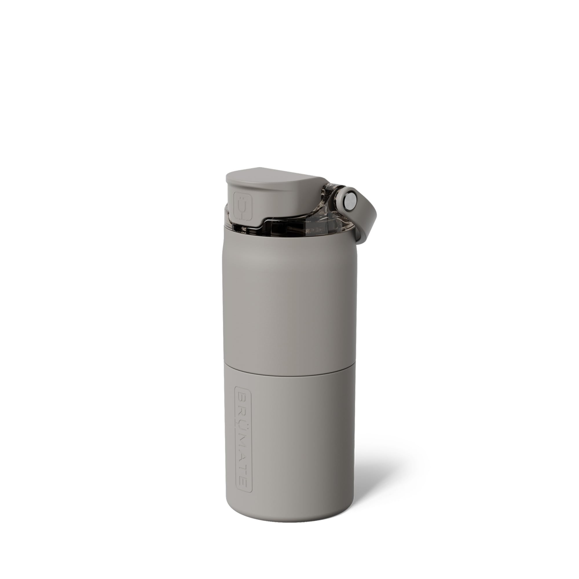 BrüMate Rise 18oz Water Bottle with Covered Silicone Straw | 100% Leakproof Insulated Kids Water Bottle | Cup Holder Friendly Base | 18oz (Mocha)