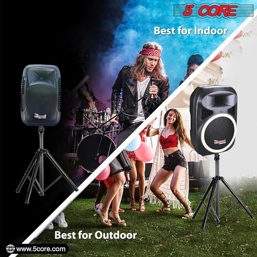 5 Core Speaker Stand Tripod Floor Adjustable Up To 48 Inch Dj Studio Monitor Stands Pole Mount thumb #8