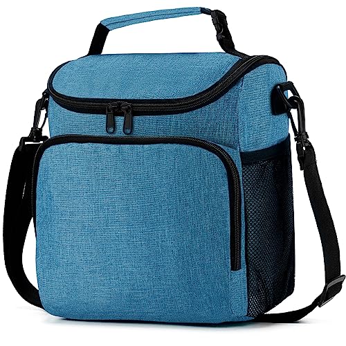 UYLIA Lunch Box for Men,Insulated Lunch Bag Women with Adjustable Shoulder Strap, Cooler Bag with Drinks Holder for Adult Work Picnic Beach Workout