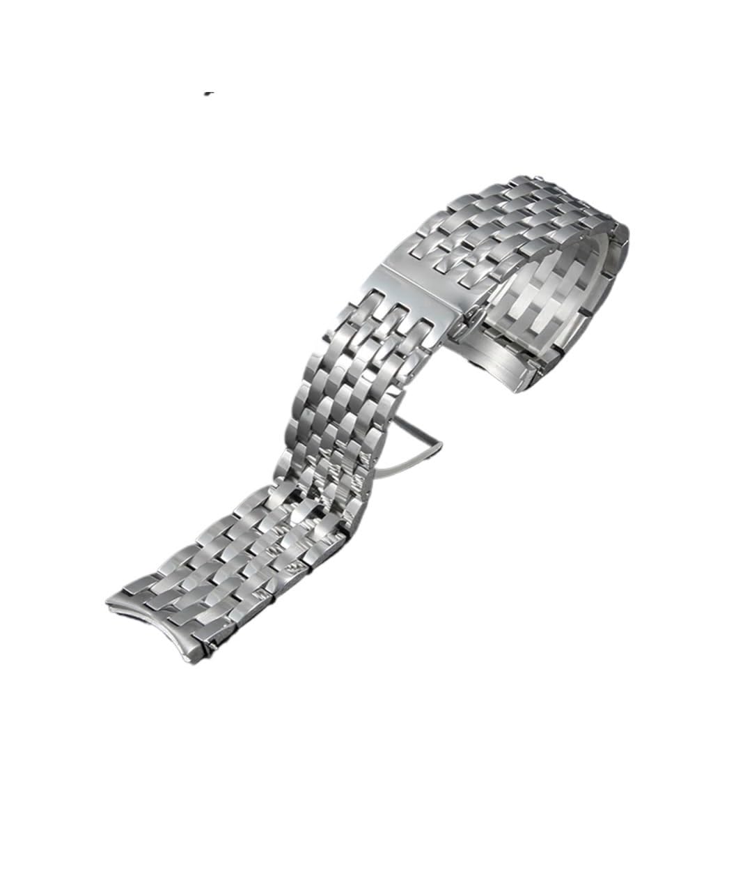Compatible con Tissot 1853 Weiyi Series T038 Accesorios de reemplazo originales T038430a Maquinaria for hombres Correas de reloj plateadas impermeables de 19 mm