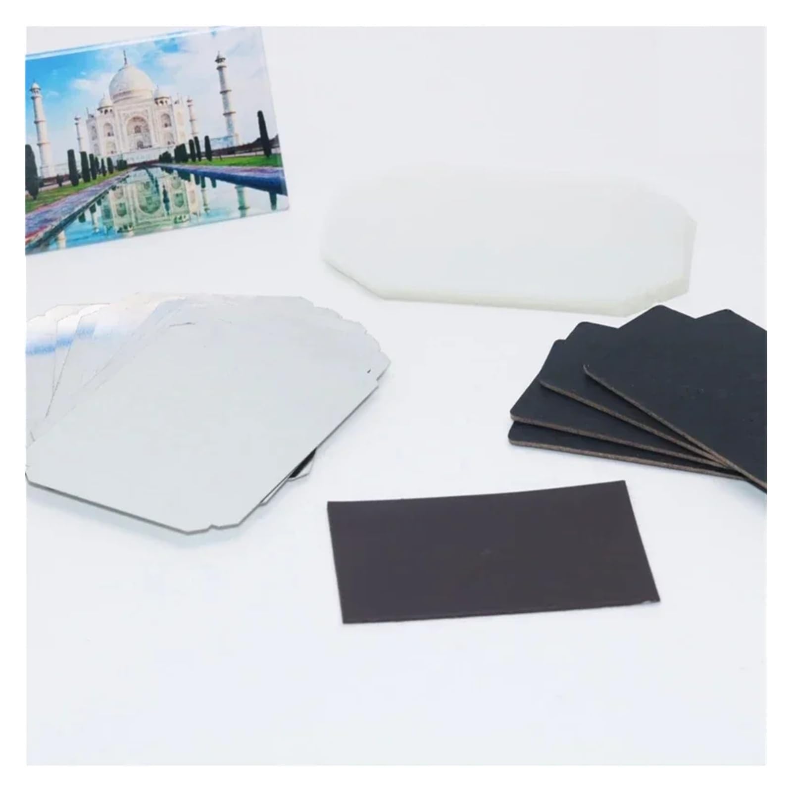 50 zestawów prostokątnych magnesów na lodówkę 80x53 mm Materiały do samodzielnego wykonania do maszyny do produkcji guzików metalowych. Samodzielne wykonanie magnesu na lodówkę. do spersonalizowanego