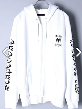 Amilige × GILTYxGILTY✨パーカー　羽　フーディー　ホワイト Amazon.co.jp: Amilige Scapegoatコラボ パーカー 白 : ファッション