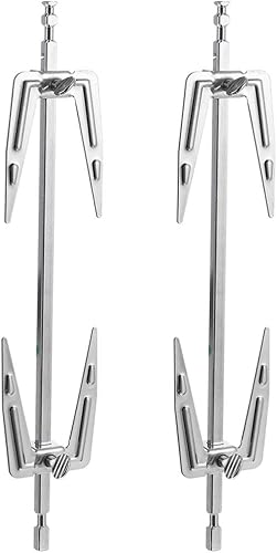 Hemoton 2 tenedores de acero inoxidable para freidora de aire para barbacoa, tenedores duraderos para asar a la parrilla para pollo, pescado y