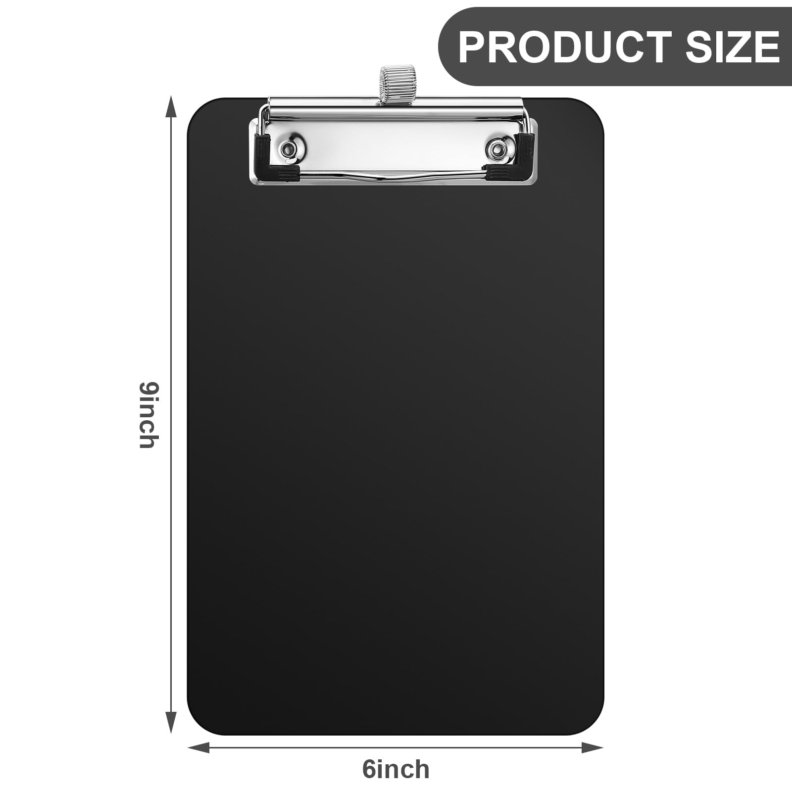 Sabary 24 Pack Bulk Mini Clipboards with Pen Holder Clip Black A5 Memo Clipboard 6x9 Small Plastic Clipboard for School Office Restaurant Cafe Hotel Shopping List (Pen not Included)