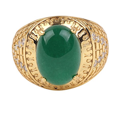 Loyoe Jewelry 24K Yellow Gold Plated Birthday Mens Ring Size 11.5 #TOP9