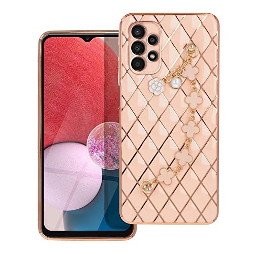 COFI 1453 Trend Case Coque de protection avec chaîne pour Samsung Galaxy A32 5G Rose