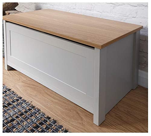 Image of Xpress Delivery Lancaster Ottoman Storage Bench Grey