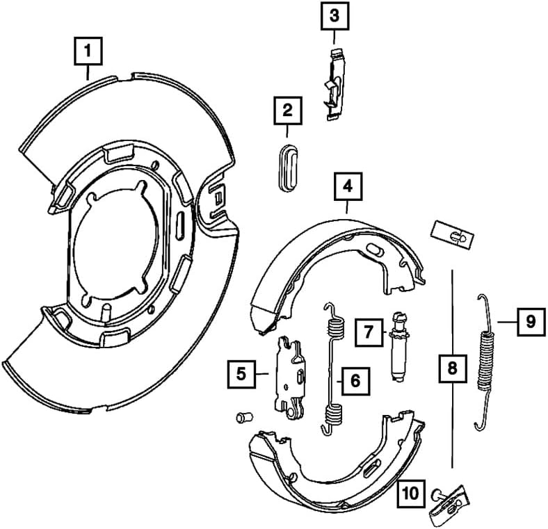 Parking Brake Adapter Assembly, Left