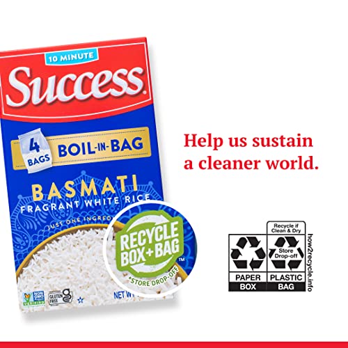 Image of Success Boil-in-Bag Rice, Basmati Rice, Quick and Easy Rice Meals, 14-Ounce Box